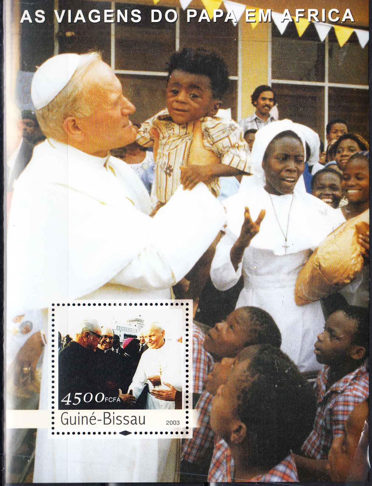 W GUINEA-BISSAU Y2003 (21) POPE JOHN PAUL II VISIT TO AFRICA SOUVENIR SHEET