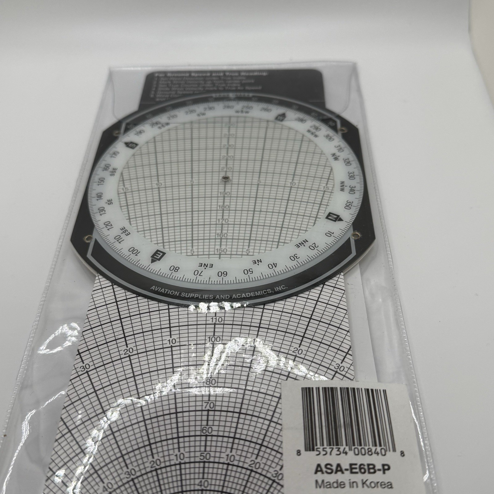 ASA E6-B Flight Computer with Instructions E6B Sealed