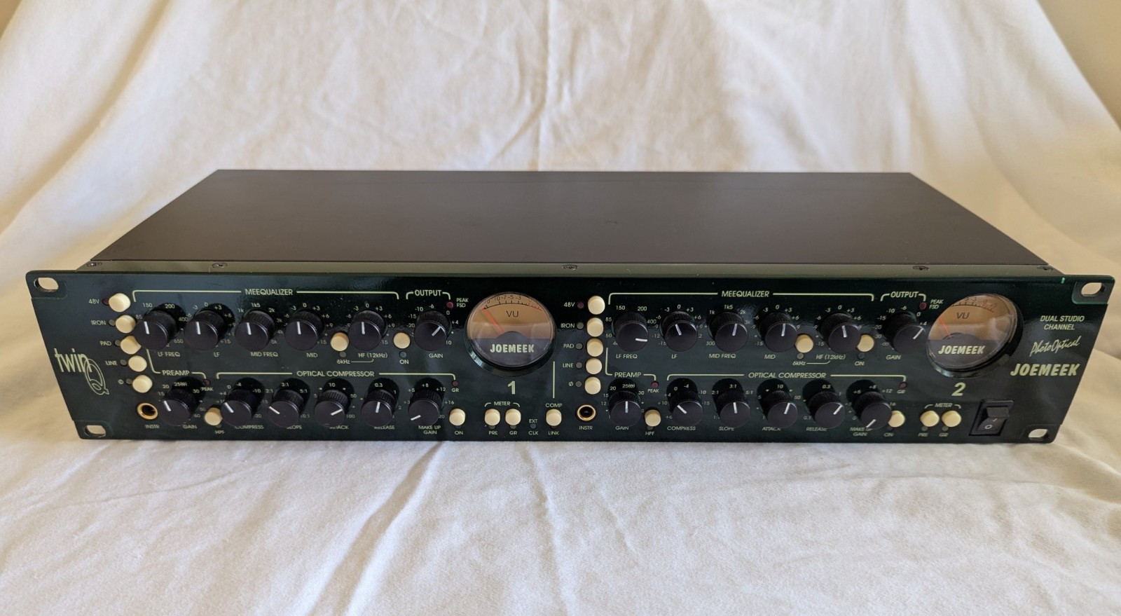 Joemeek TwinQ Dual Channel Mic Preamp Compressor EQ w/ Digital I/O Tested