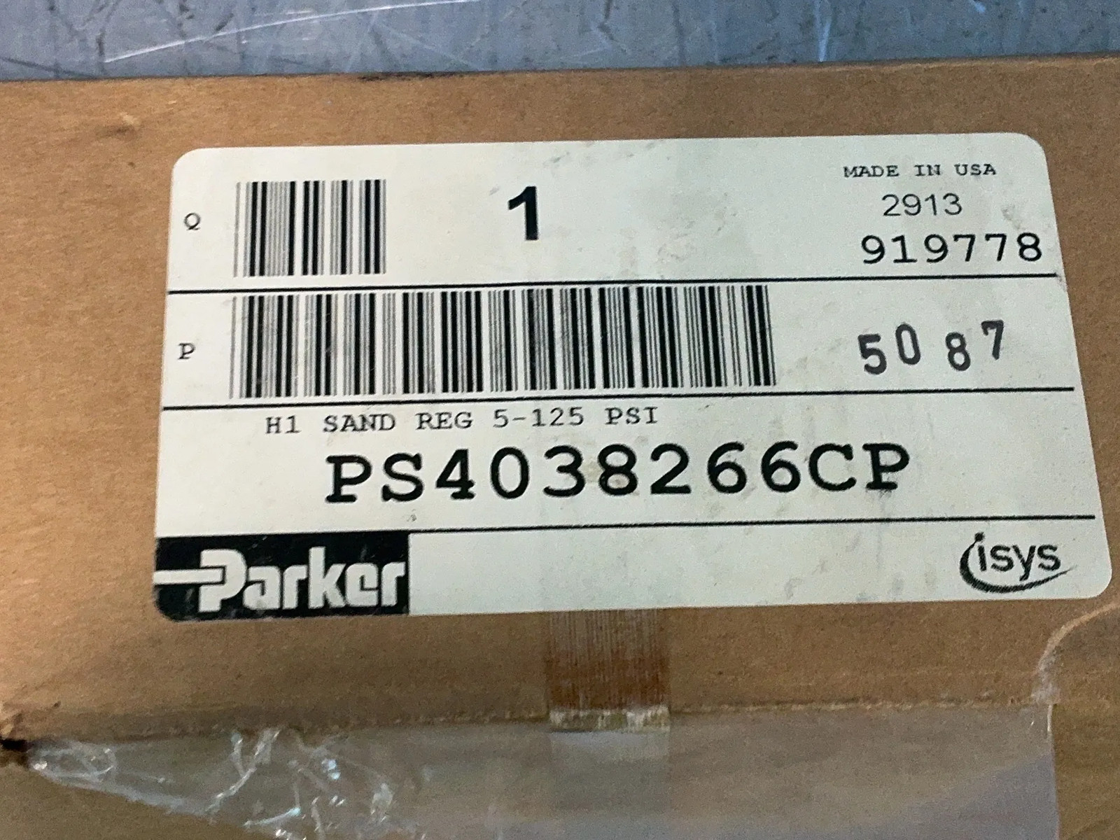 PARKER SANDWHICH REGULATOR PS4038266CP