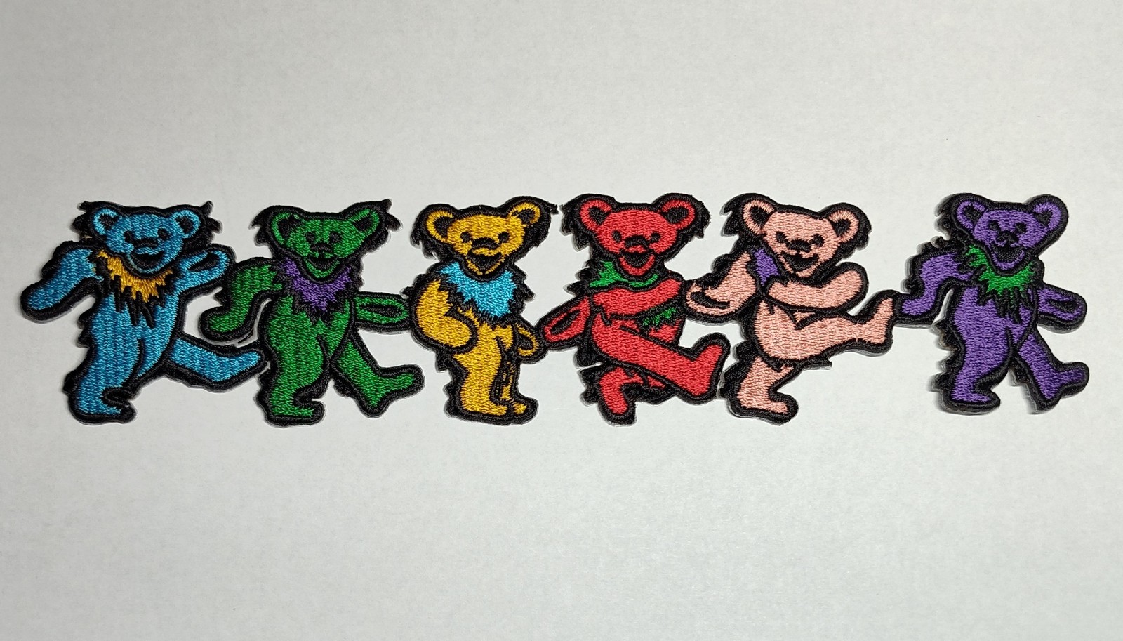 9 Inch Patch Grateful Dead Rainbow Dancing Marching Bears High Quality Original