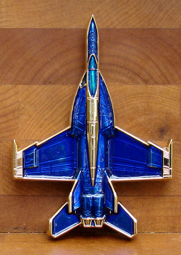 BLUE ANGELS F/A-18E Super Hornet Squadron Challenge Coin USN Flight Demo Team