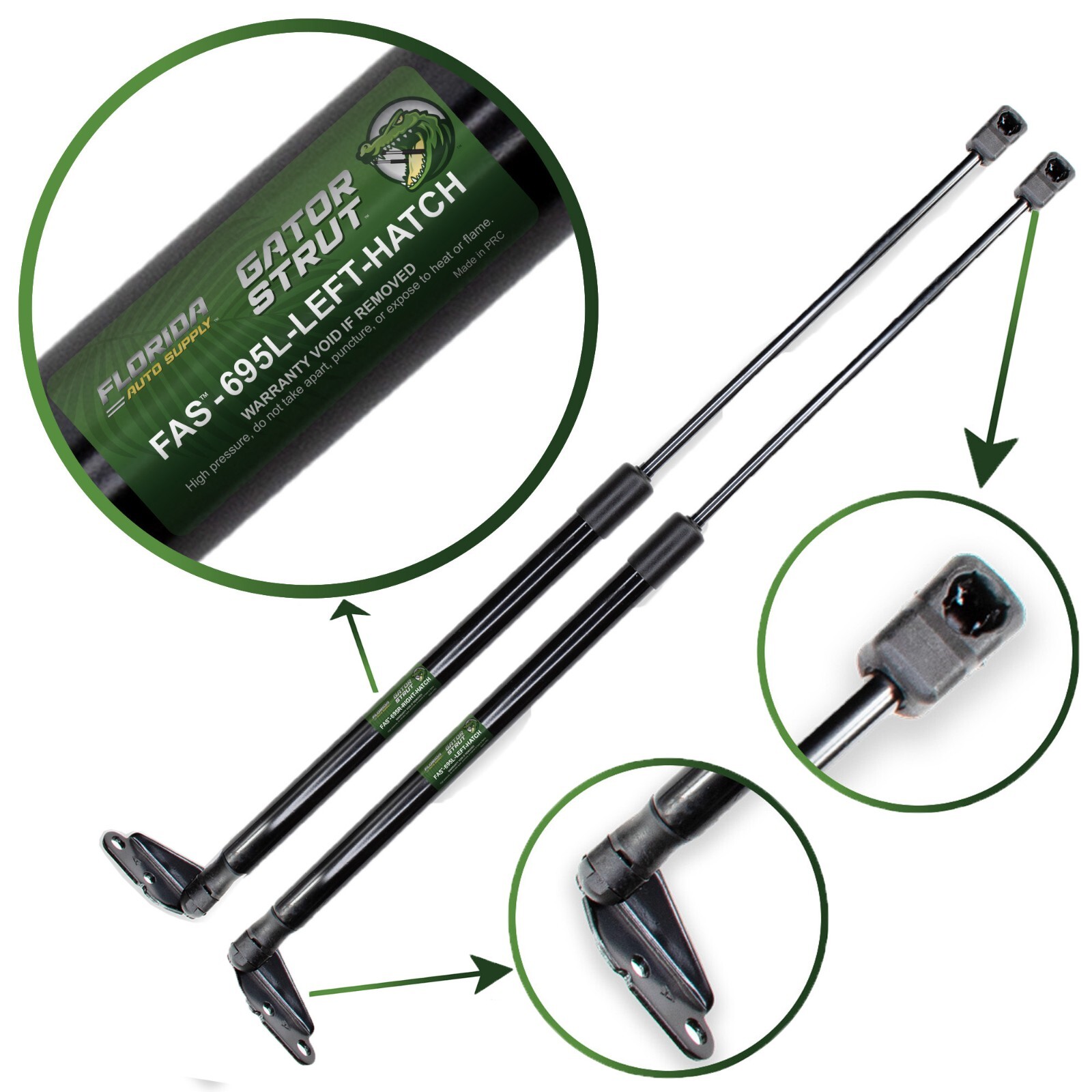 2 Rear Liftgate Lift Supports FAS-695 For: 08-14 Nissan Murano With Power Hatch