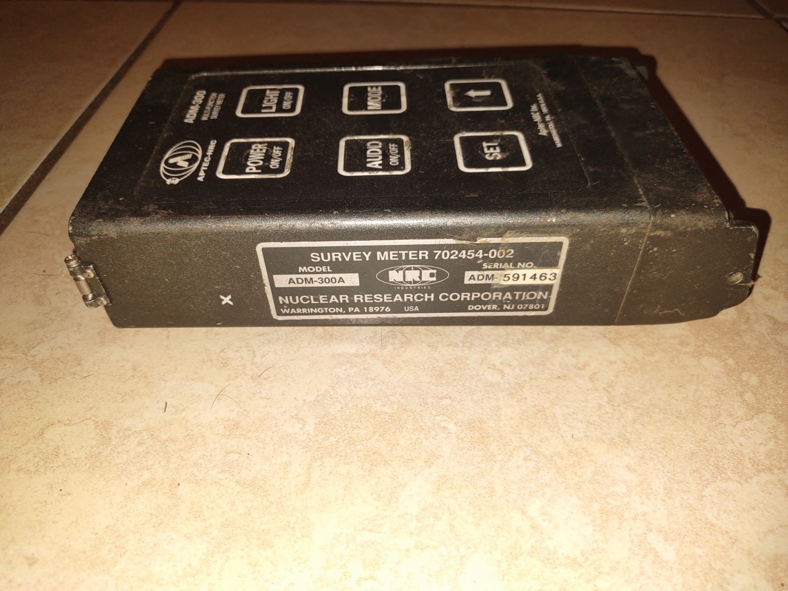 Aptec-NRC ADM-300A Multi-Function Radiation Detector Survey Meter