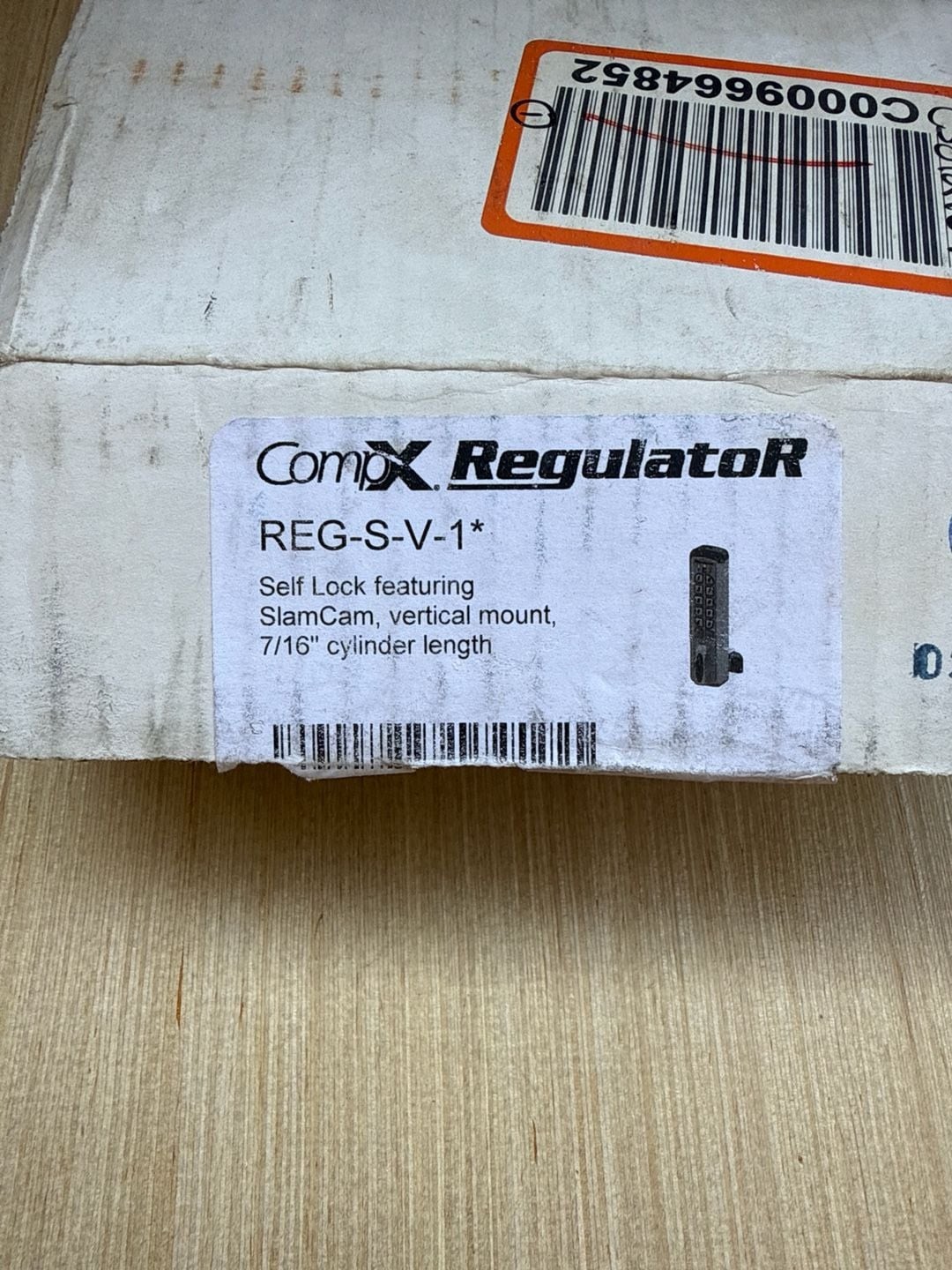 CompX RegulatoR REG-S-V-1 Self-Locking Electronic Cabinet Lock, 7/16" Cylinder