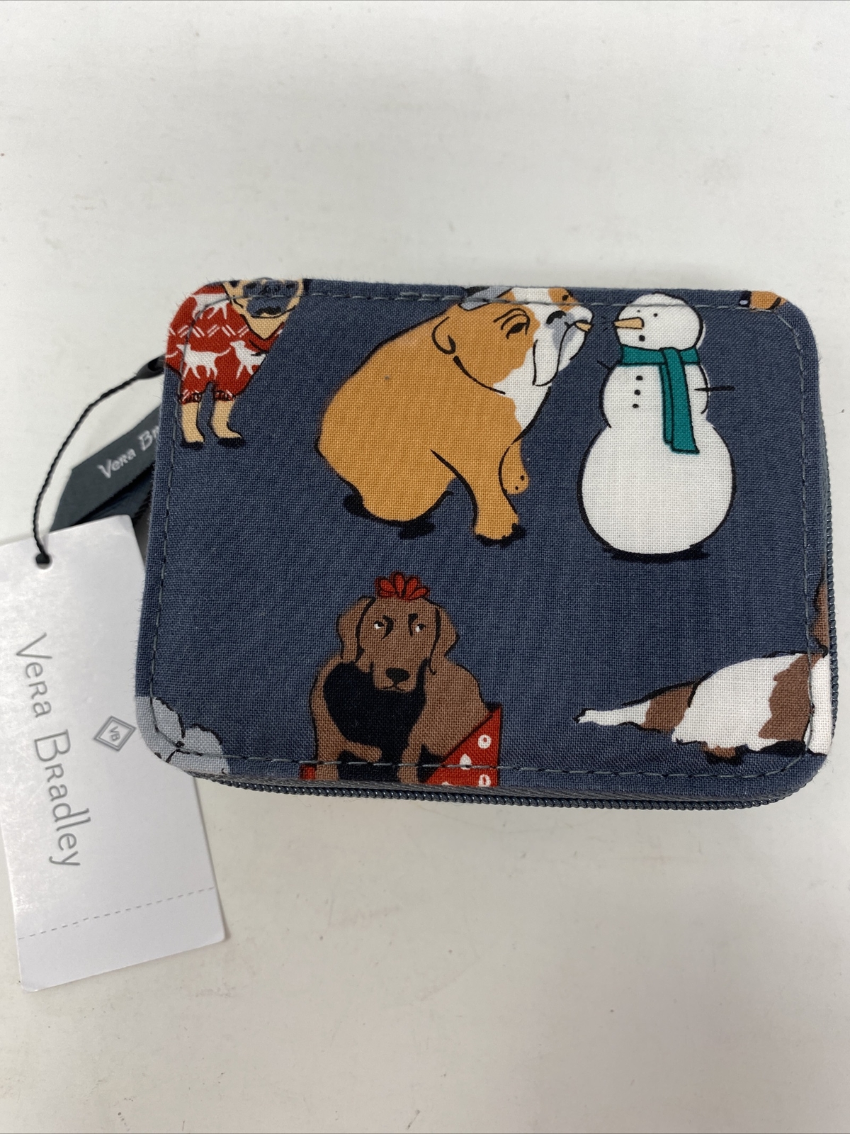 Vera Bradley Travel Pill Case Holiday Dogs NWT