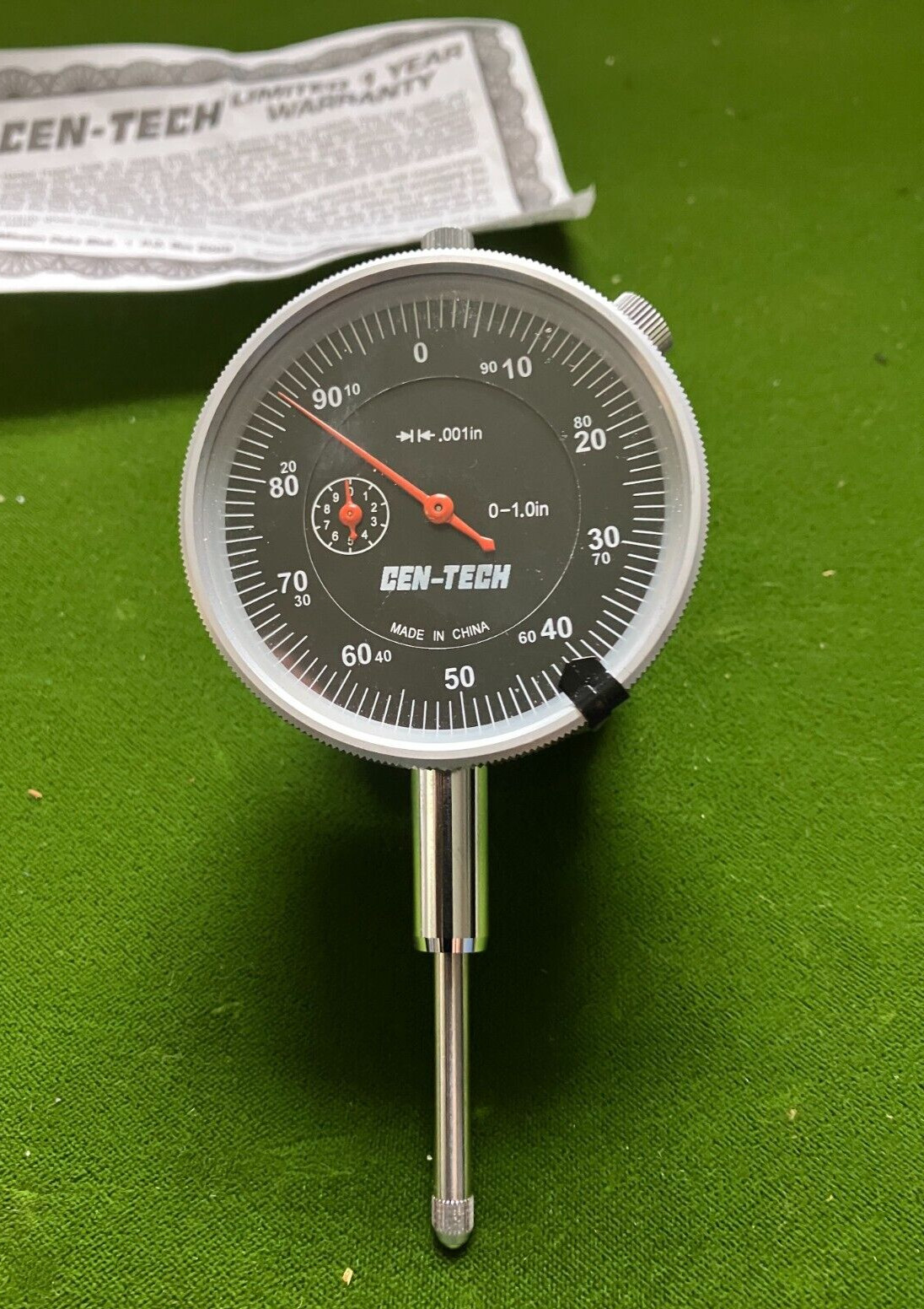 Cen-tech Dial Indicator, Graduation .001" Range 0-1" New - no box