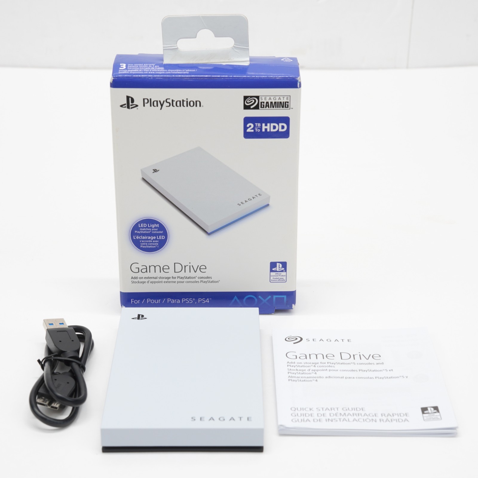 Seagate 2TB USB 3.2 External HDD Game Drive for PlayStation 4/5 PS4 PS5 Consoles