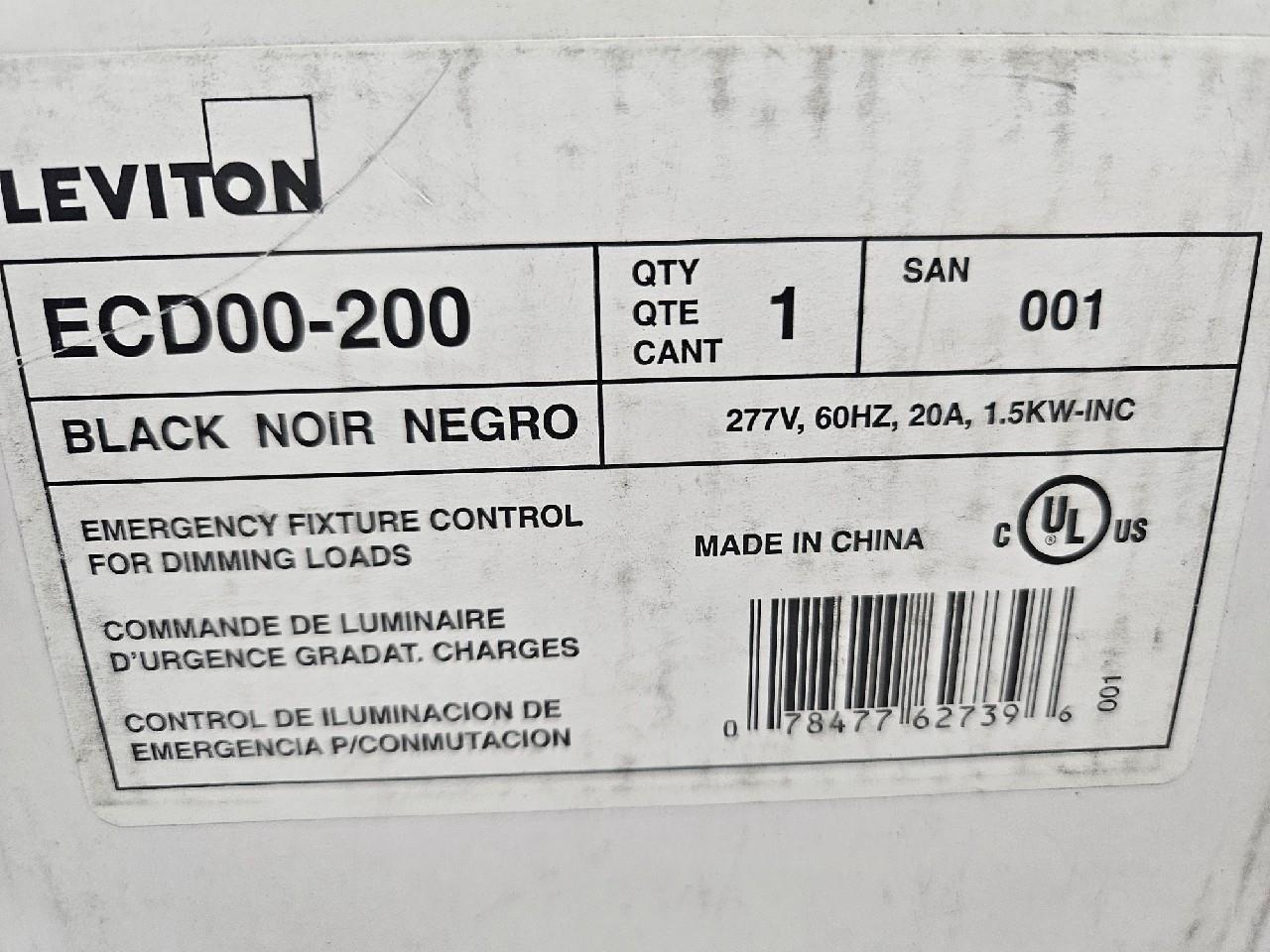 Levitonh ECD00-200 Emergency Fixture Control for Dimming Loads 277V