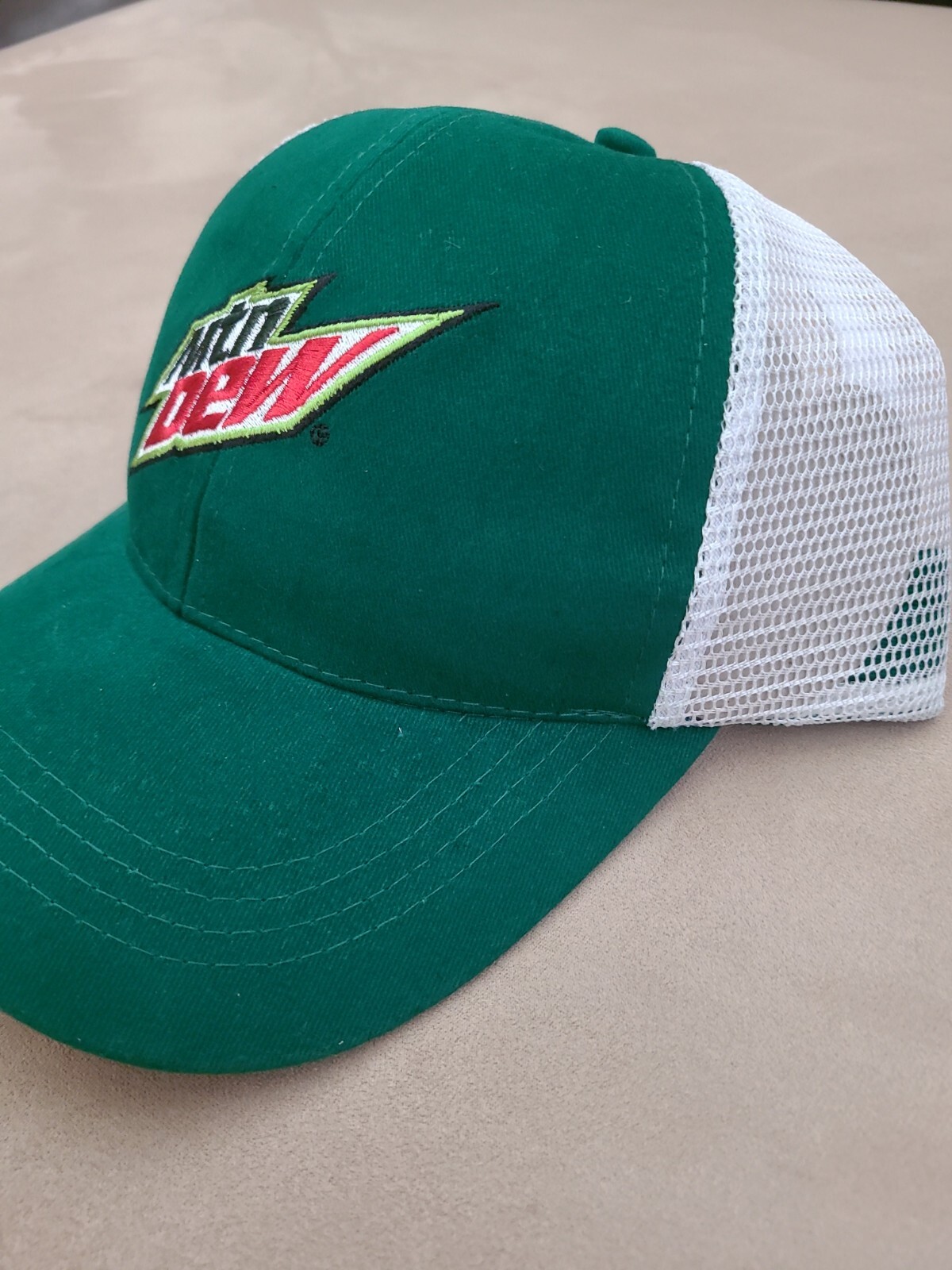 New Mountain Dew Adjustable Trucker Hat Plus FREE Shipping!!!