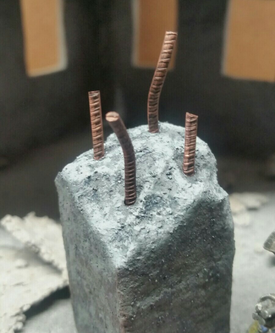 Miniature Rebar 'B' Basing Scatter Terrain Accessories Warhammer 40k / Wargaming