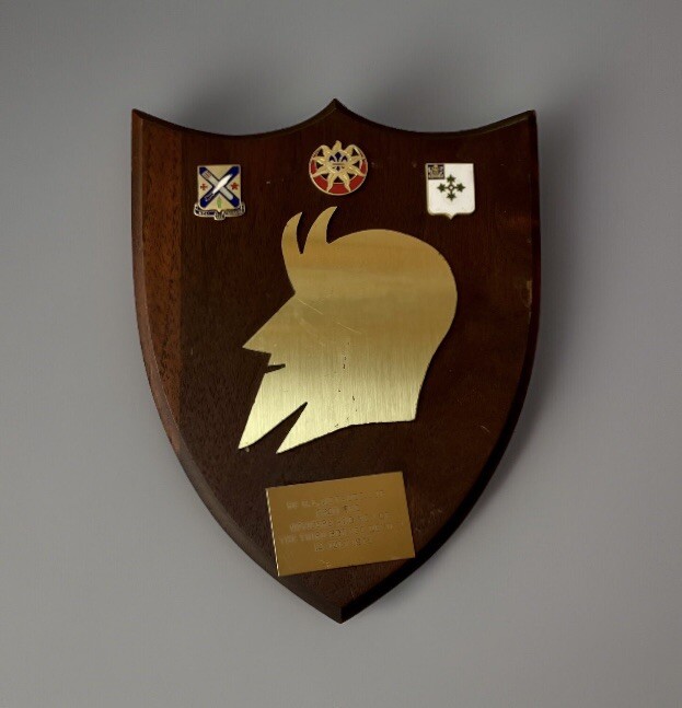 Military Plaque from Officers of Third BDE to US BG McFadden, Go Devils, 1975
