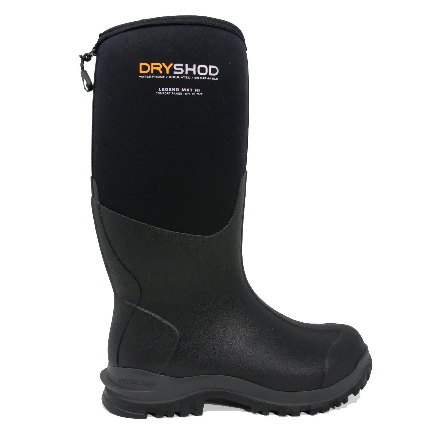 Dryshod Legend Mxt Round Toe Pull On Rain  Mens Black Casual Boots LGX-MH-BK
