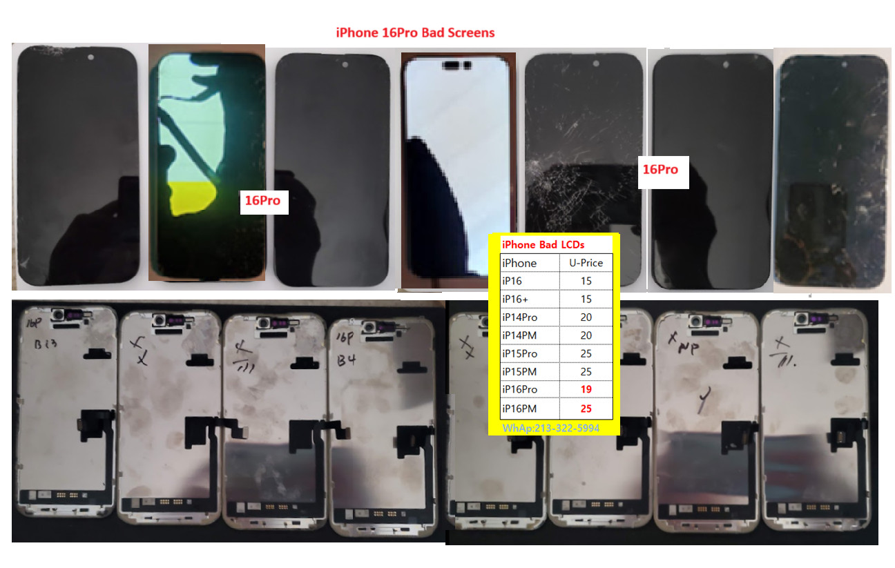 for iPhone 16 Pro  not work touch cracked glass with spot OEM original