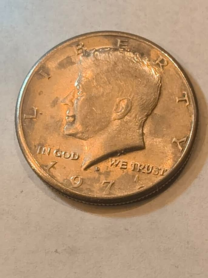 1971 - D Kennedy half dollar d DDO/DDR