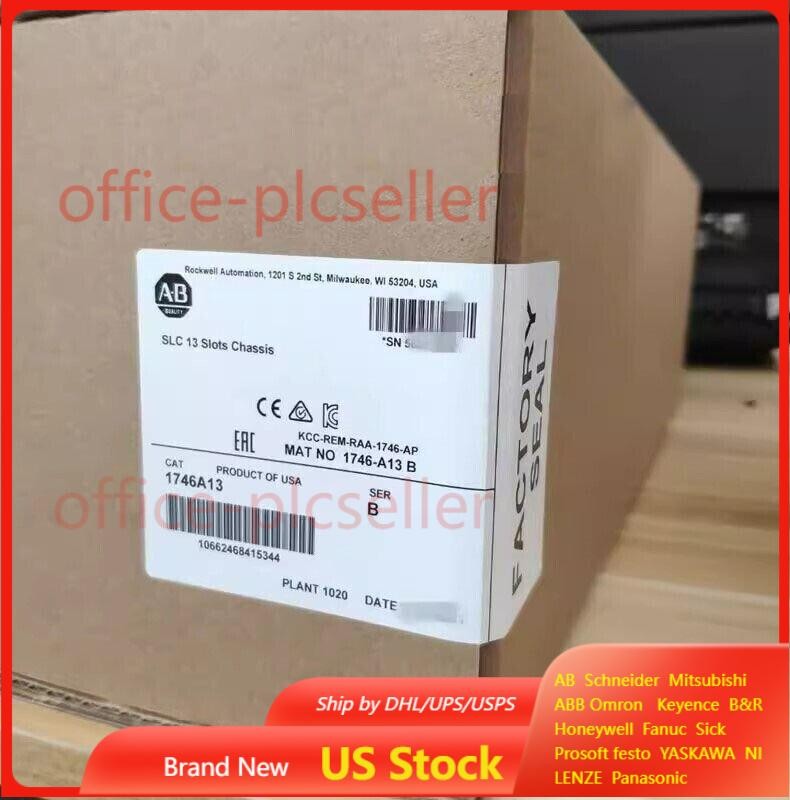1746A13 New Factory Sealed AB 1746-A13 SER B SLC 500 13 Slots PLC Chassis Rack