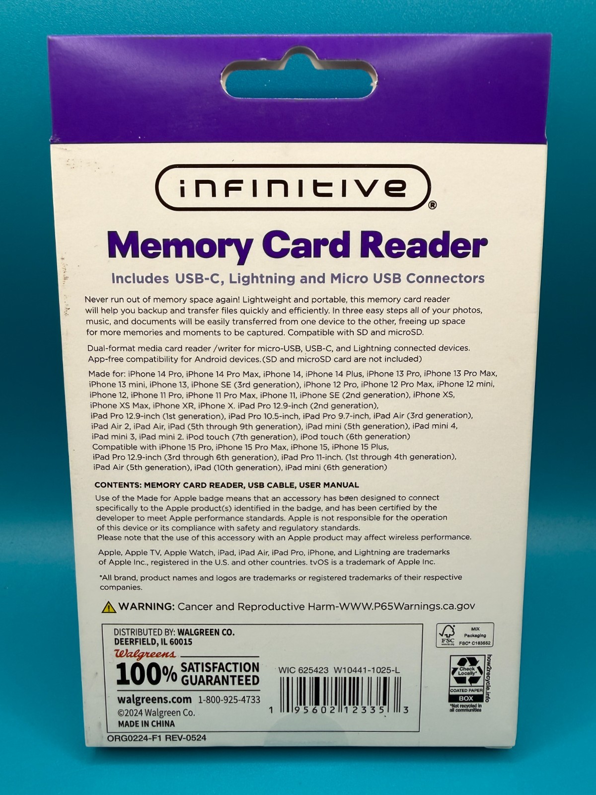 Infinitive Memory Card Reader