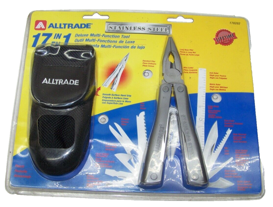 ALLTRADE 17 in en 1  STAINLESS STEEL DELUXE MULTI-FUCTION TOOL WITH POUCH