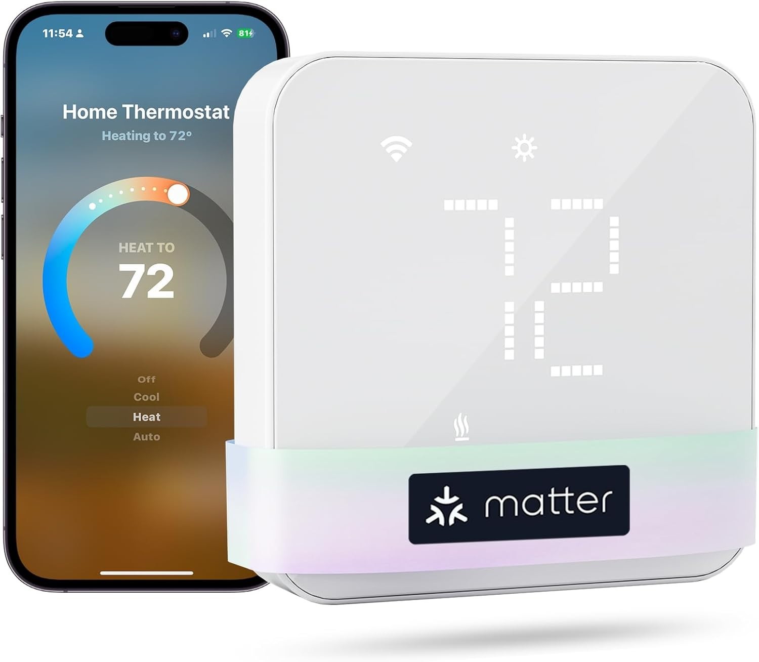 *READ* Meross Smart WiFi Thermostat With Voice Control Model MTS300 - White