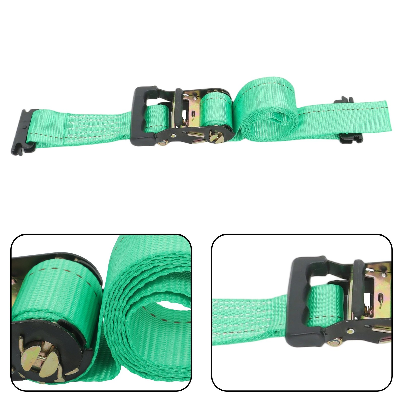 4 Pack Wheel Chock Tie Down Kit Heavy Duty Trailer Tire Strap System for ATV UTV