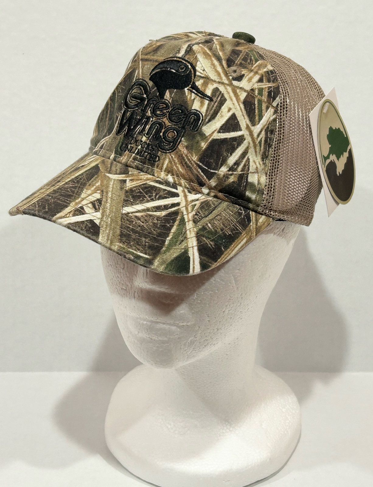 Ducks Unlimited Green Wing Camouflage Hat Mesh Back Snapback Mossy Oak YOUTH NWT