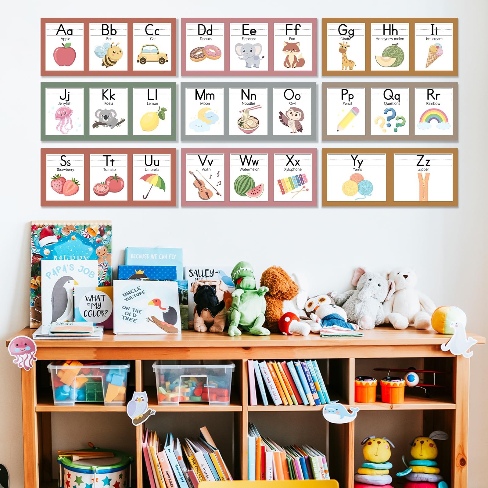 COCHIE Boho Alphabet for Classroom Wall Decorations Kindergarten Preschool, A...