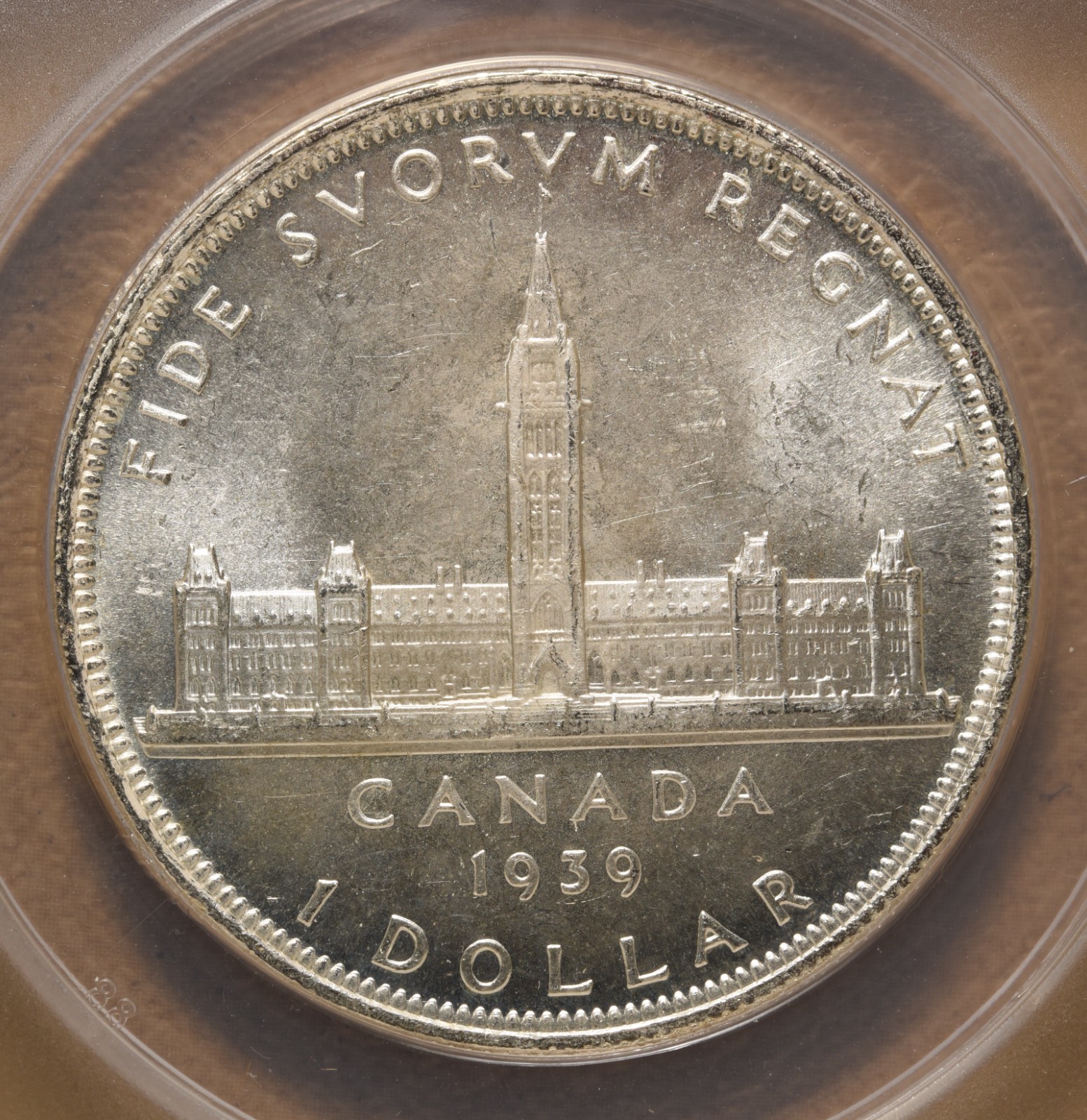 1939 Canada Silver Dollar ANACS MS62