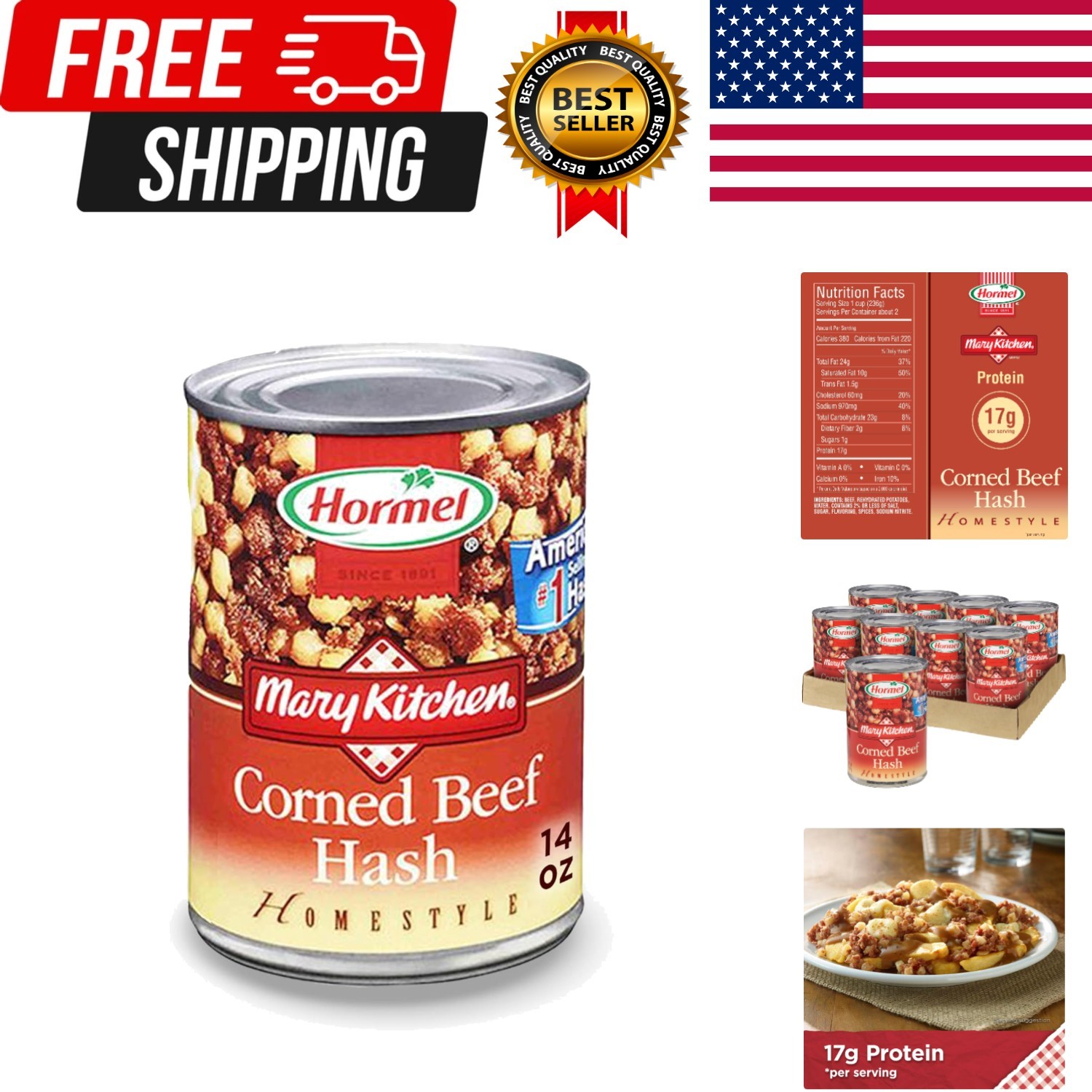 Hash Corned Beef Hash 4 oz 8 Pack