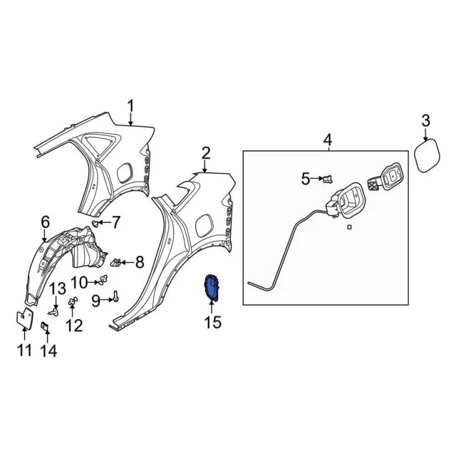 Genuine Ford Quarter Panel Vent EM2Z-58280B62-A