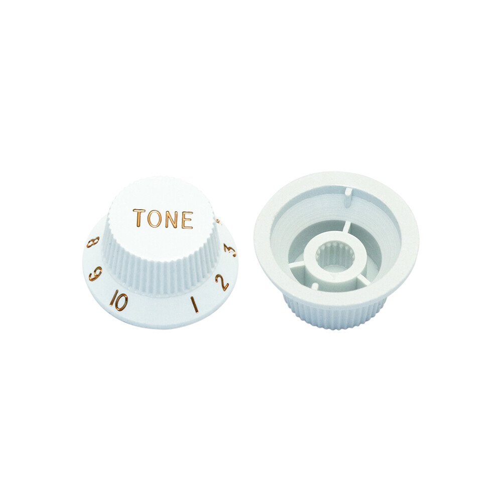 Guitar Speed Knobs 1 Volume 2 Tone Control Knobs for Fender Strat Electric White
