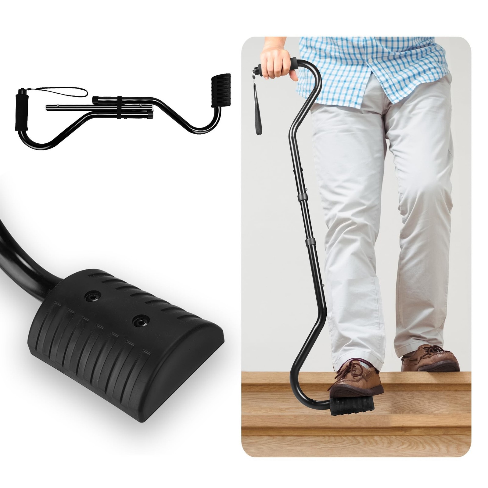 Walking Cane, Stair Climbing Cane for Women/Men for Leg Lifter Adjustable Ass...