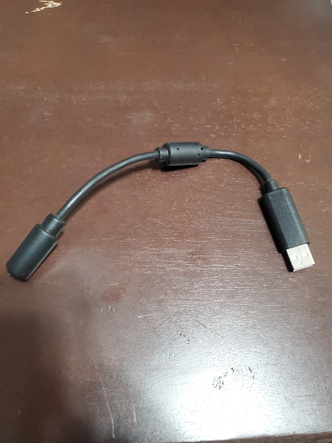 Authentic Original USB Breakaway Cable Adapter for Xbox 360 Controller-Black