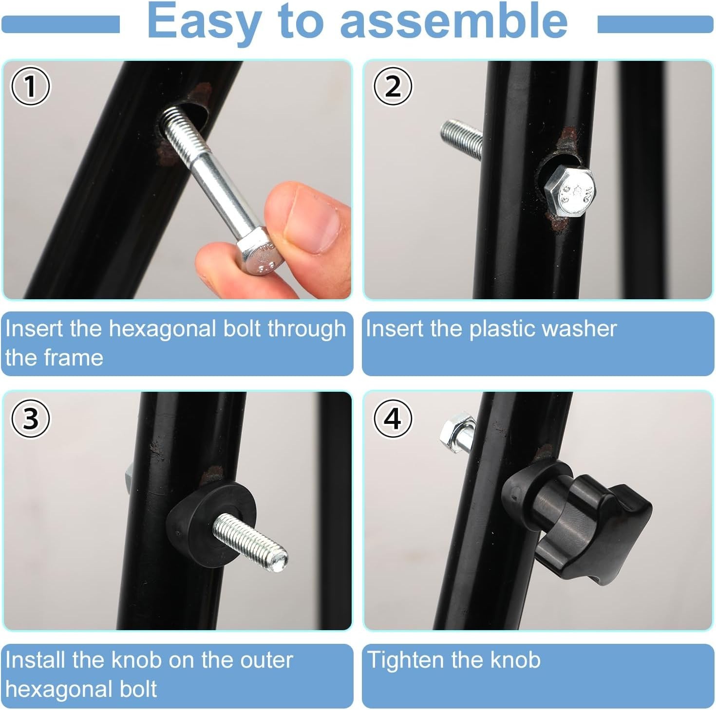 Two Sets of Rollator Walker Knobs, Black Universal Parts for Enhanced Safety
