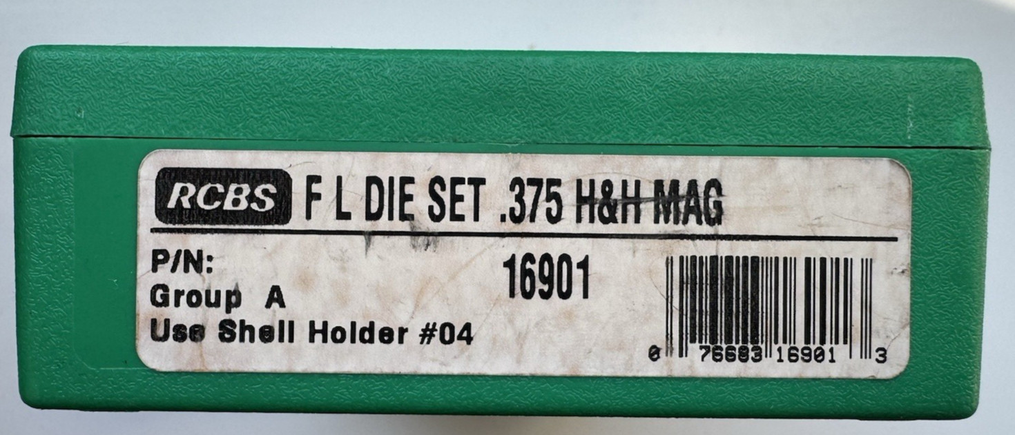RCBS Reloading FL Die Set 375 H&H Mag, Part #16901