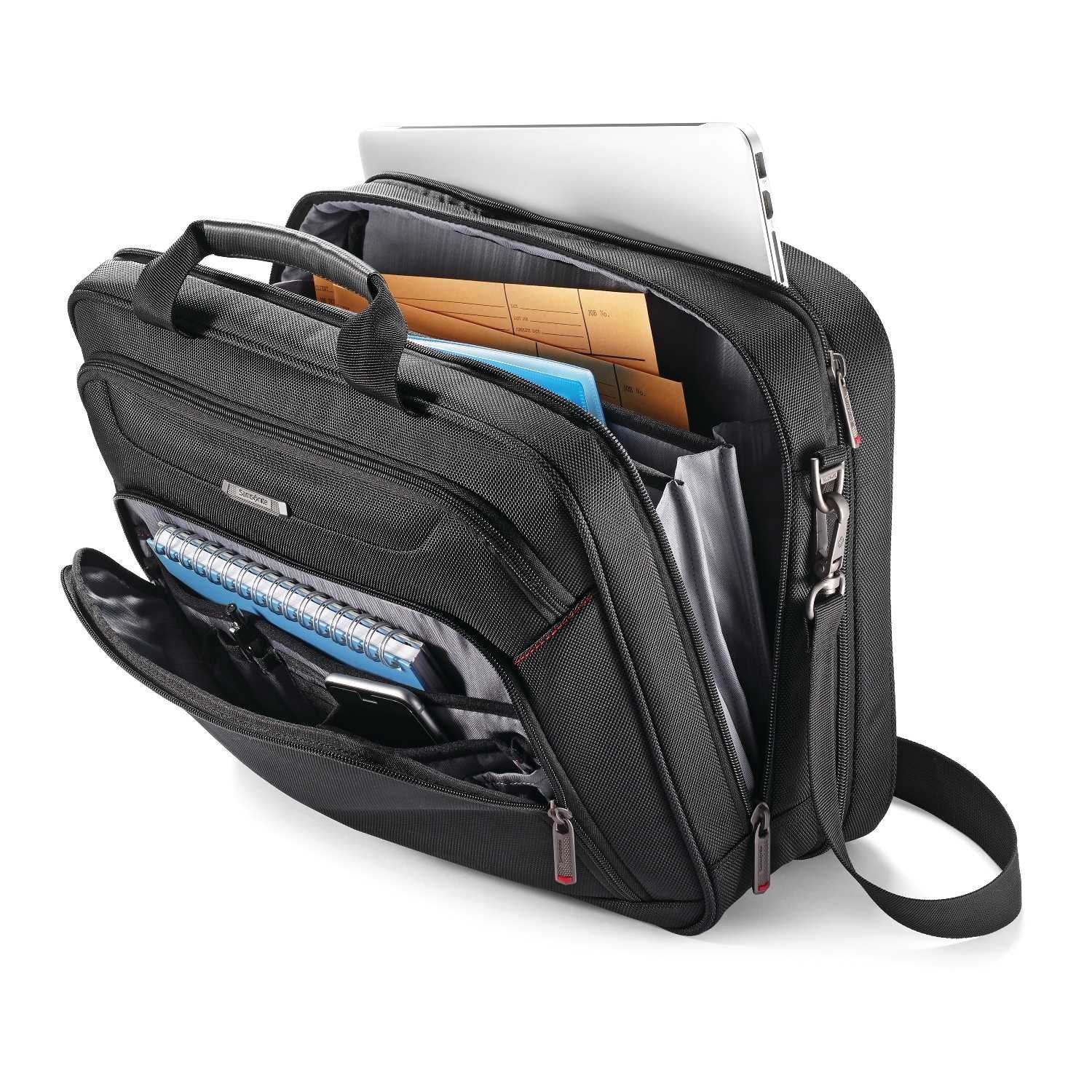 Samsonite Xenon 3.0 Gusset Check-Point Friendly Tech Locker Brief, Black, Do...