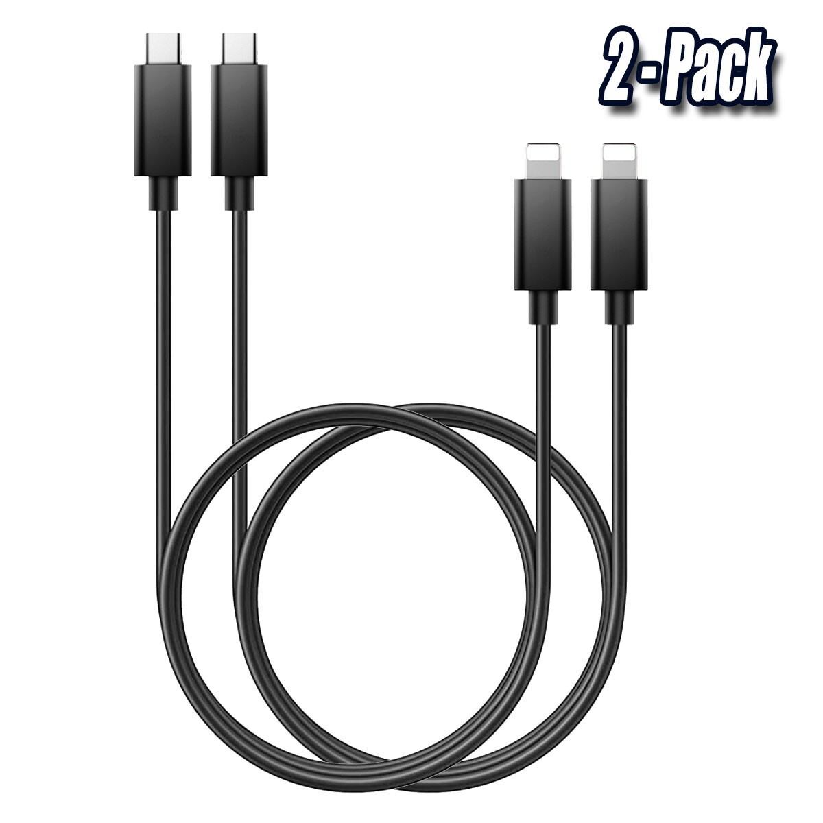2 Pack Fast Charger Cable For iPhone 14 13 12 11 Pro Max Plus X XR XS 8 7 6 iPad