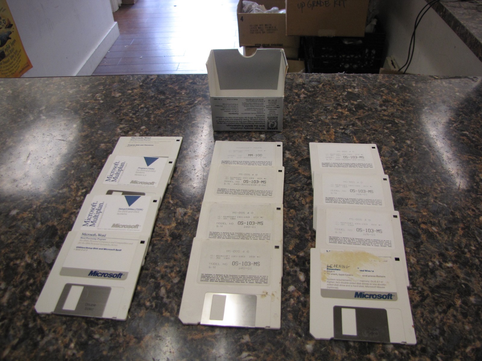 Lot of Vintage Microsoft MS-DOS OS/2 & Model OS-103-MS 3.5" Floppy Disks