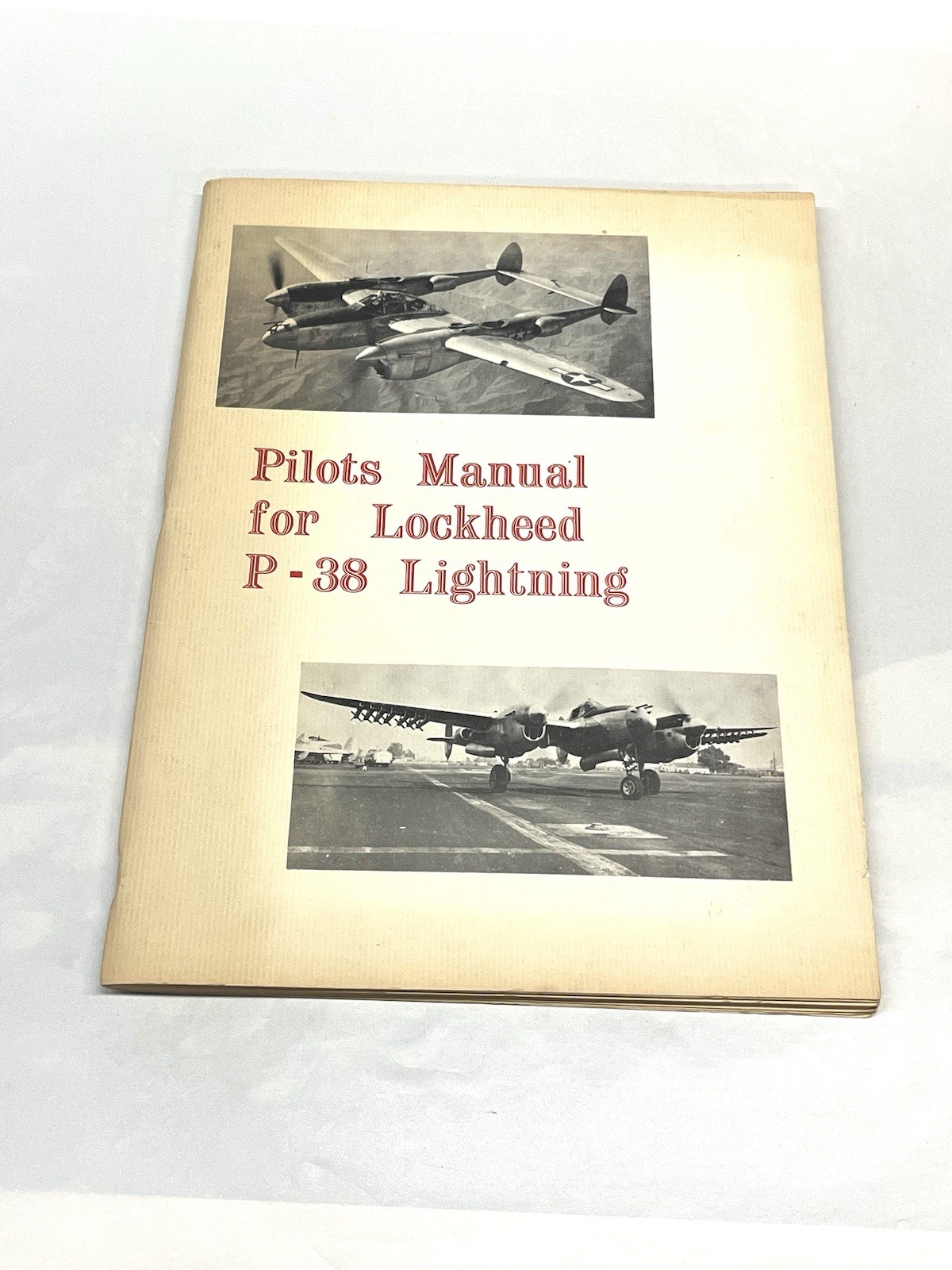 Vintage Aviation Pilots Manual for P-38 Lightning
