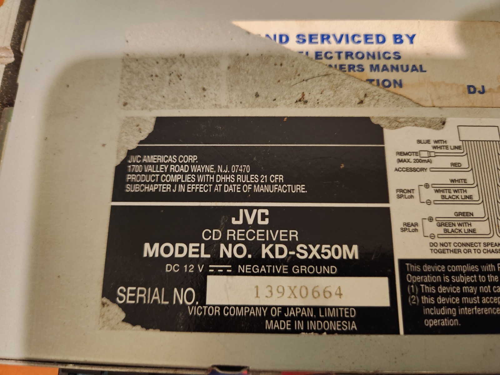 JVC KD-SX50M