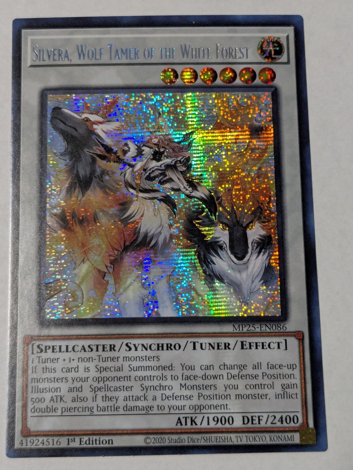 Silvera, Wolf Tamer of the White Forest Prismatic Secret Yugioh! Mega pack 2025
