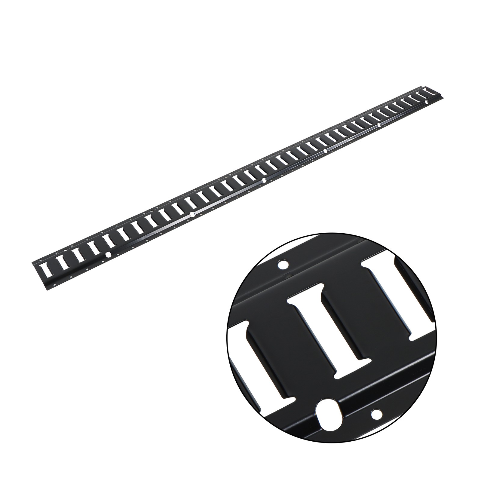 Labwork 4 Pack 6' E Track Tie Down Rail Kit Powder-Coat Black For Garages Vans