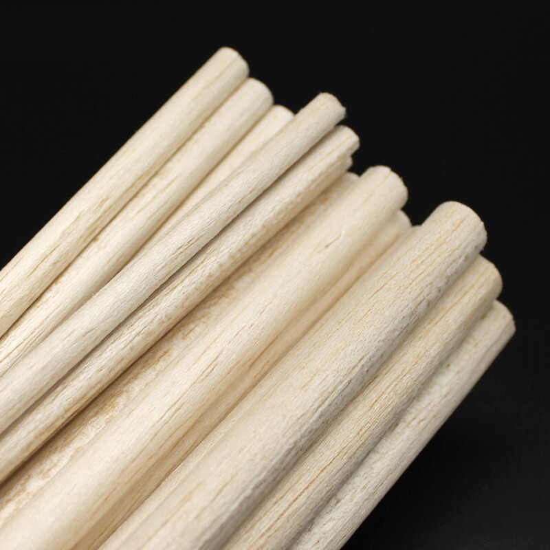 4/6/8/12mm Solid Balsa Wood Dowels Round Rods Aircraft Ship Model DIY Long 330mm
