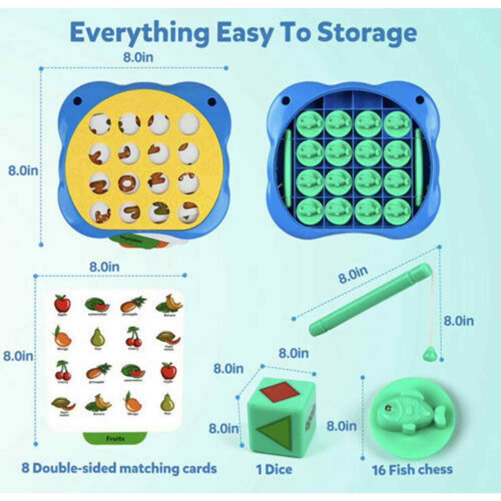 Ocean Memory Chess 3+ages 3 Kids Fun Game Modes