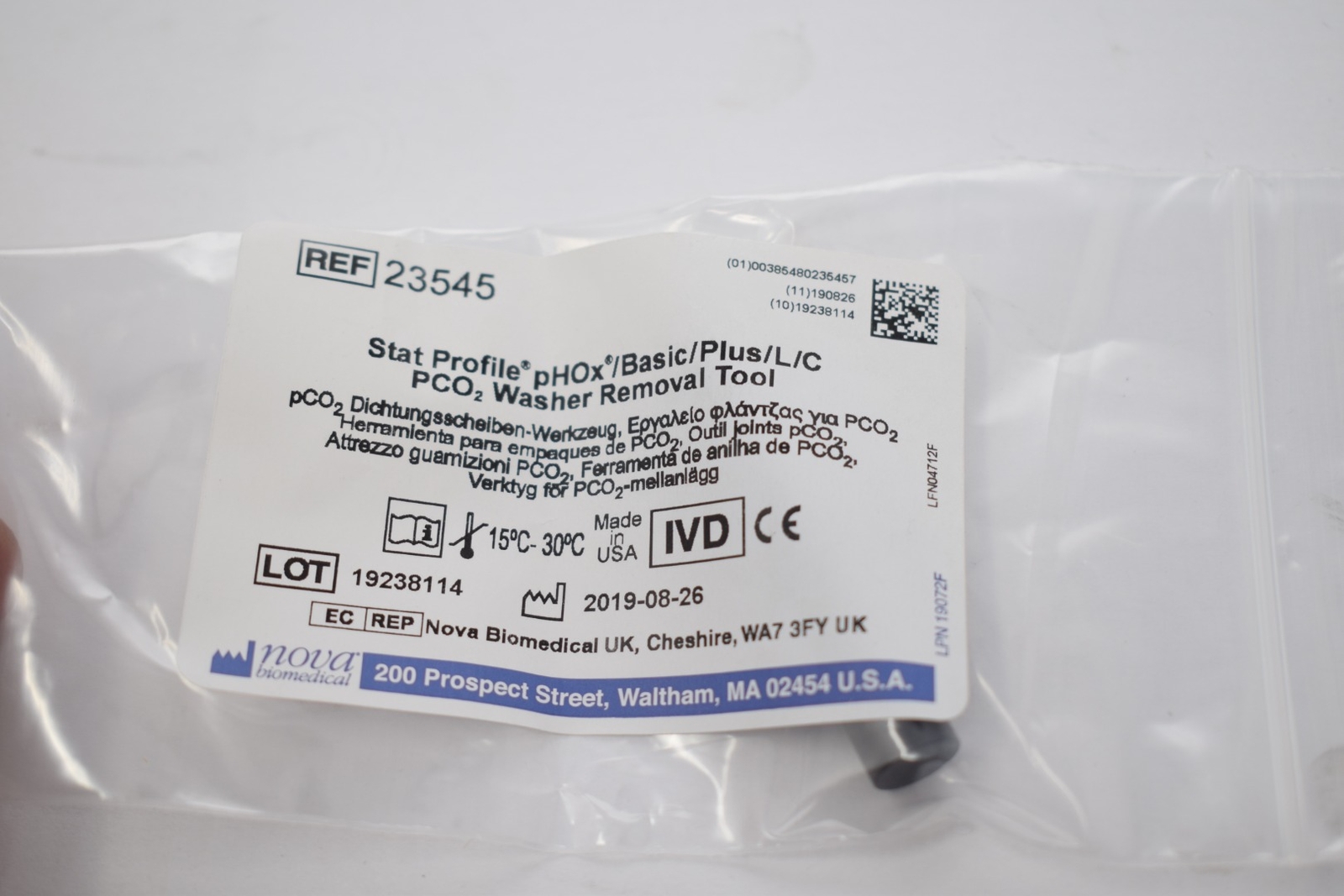 Nova Biomedical 23545 Stat Profile Washer Removal Tool