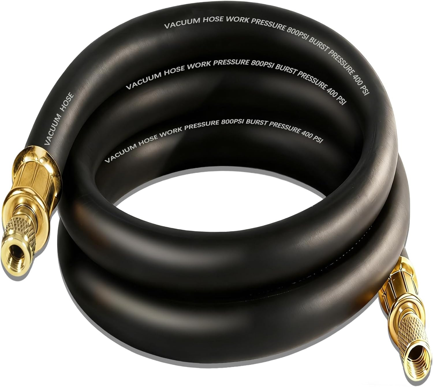 3/8 Inch HVAC Vacuum Hose,3/8" to 3/8" FL, 6FT, High-Flow Refrigerant Hose, 640