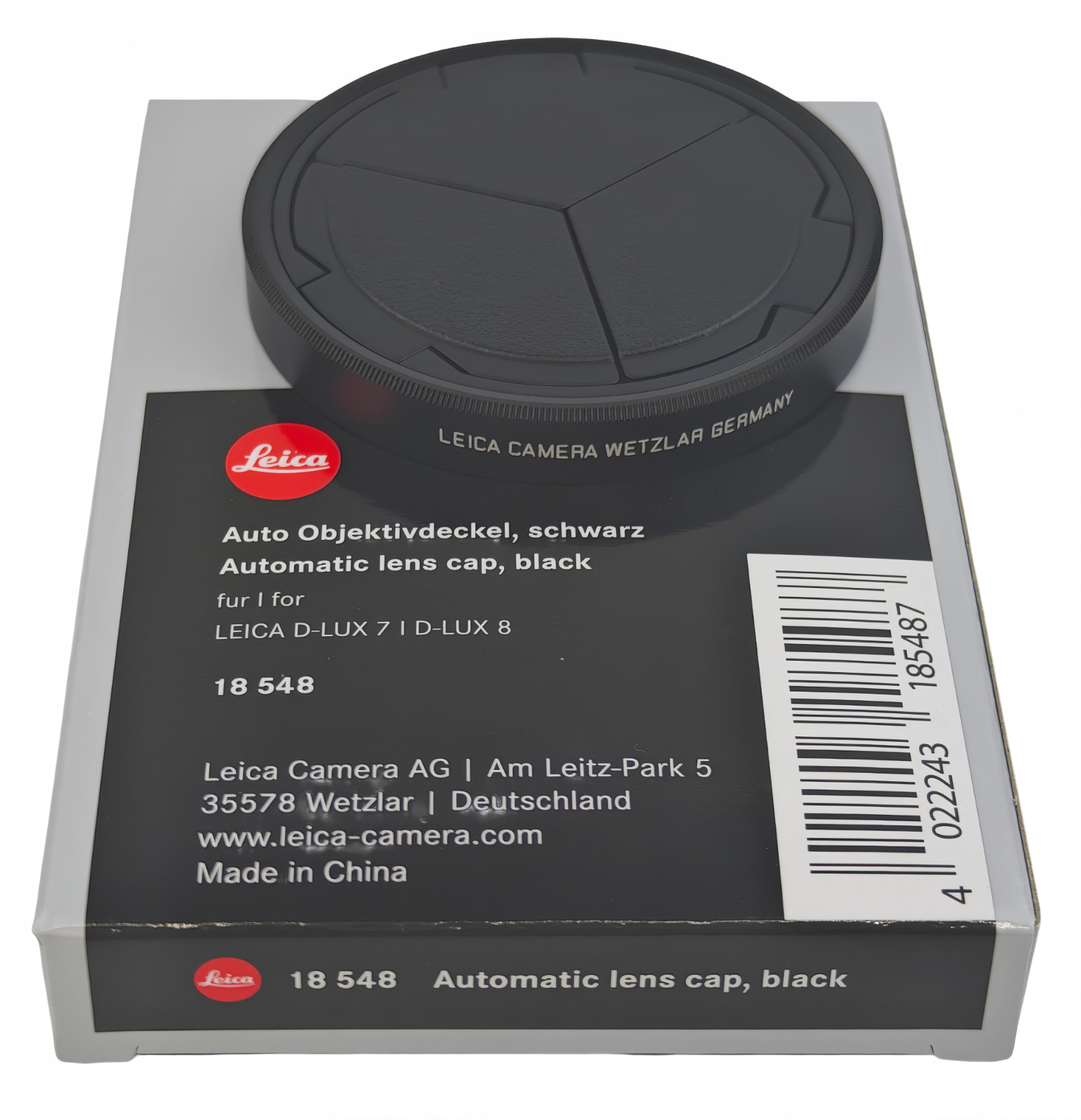 Leica Auto Lens Cap for D-Lux 7 | D-Lux 8 | D-Lux (Typ 109) | Leica 18548