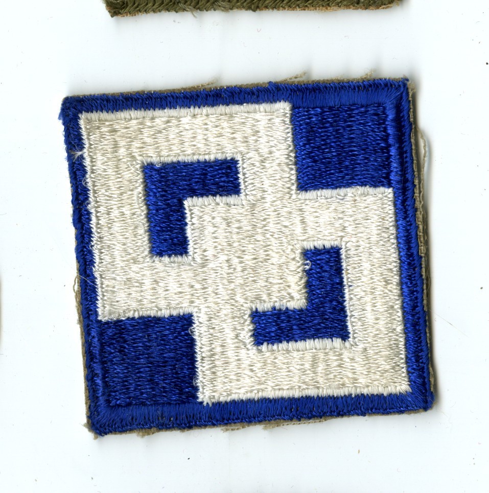 2nd Service Command White Back Patch WWII Vintage New York New Jersey