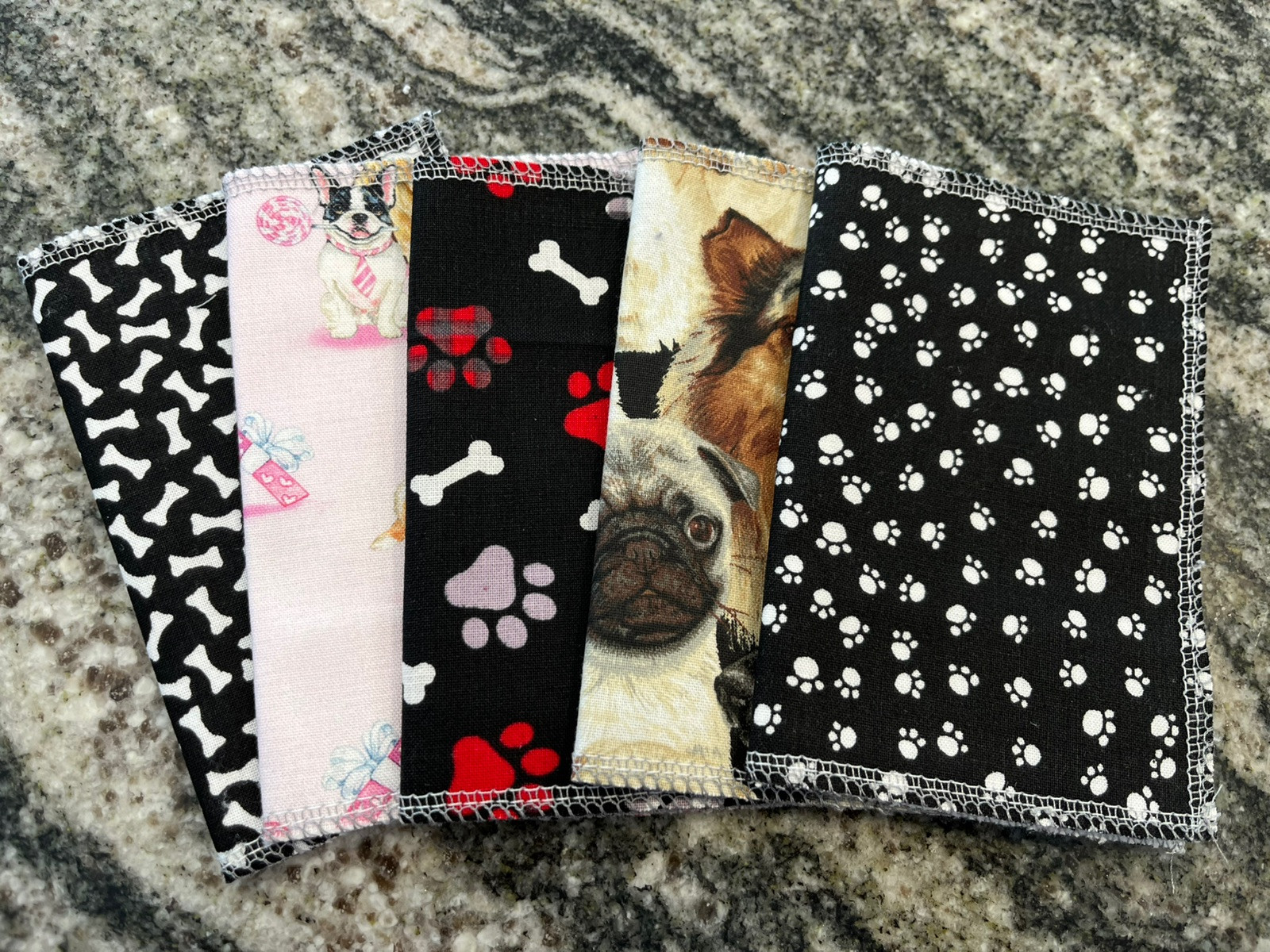 Dog Puppy reusable microfiber car cleaning cloths