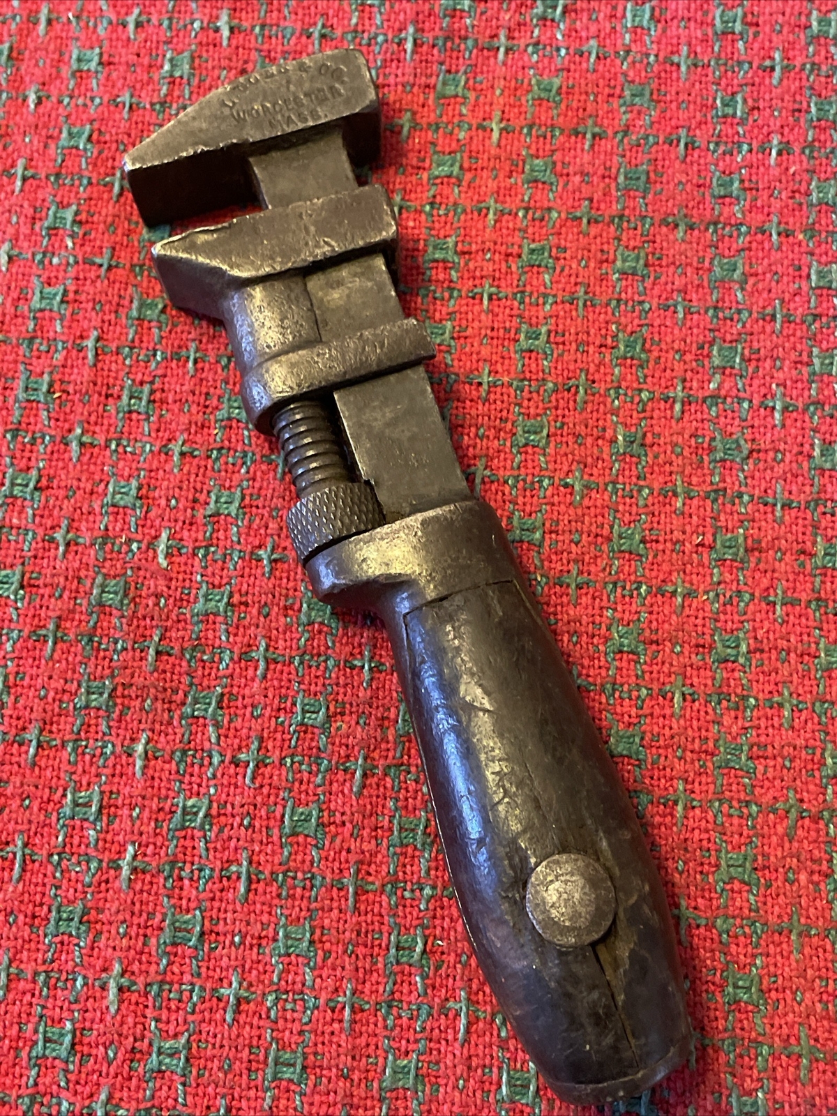 Antique L. COES 6-1/2 Pipe Wrench. Worcester, Mass.  Pats. USA 🇺🇸