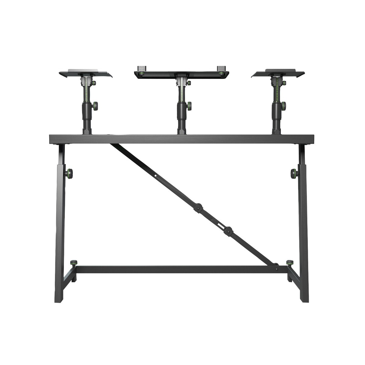 Gravity FDJT 01 DJ Studio Adjustable Desk w Flexible Loudspeaker & Laptop Tray